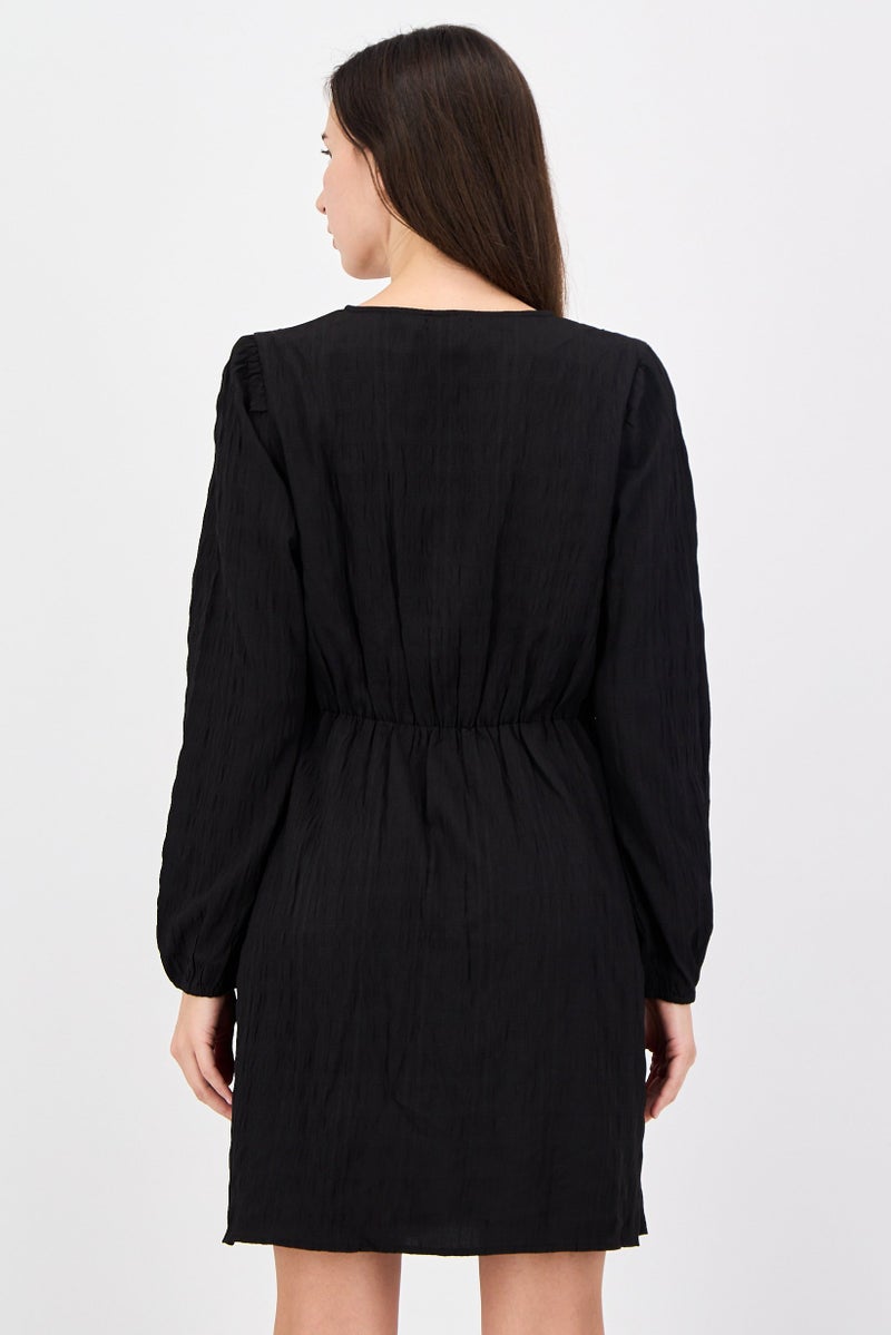 Fire & Glory Women Plain Midi Casual Dress, Black - Image 4